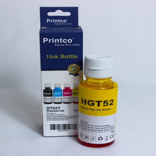 GT52Y YELLOW Ink Bottle